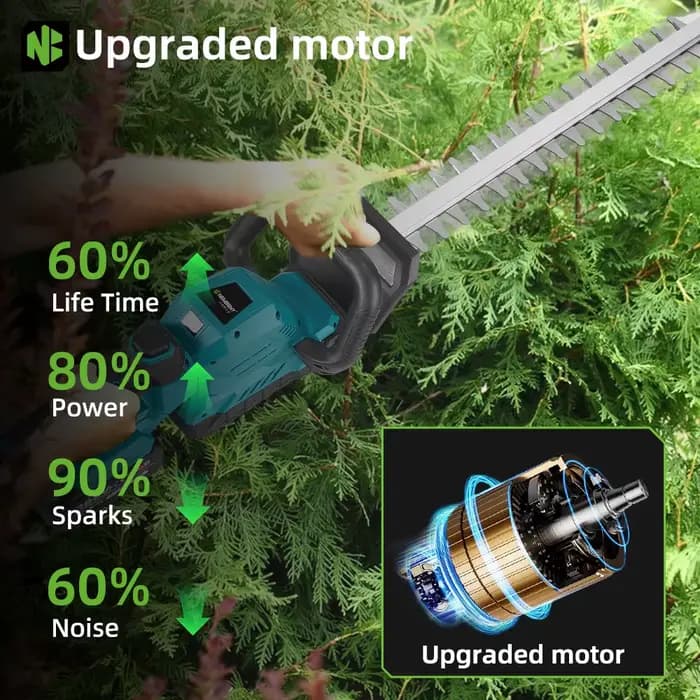 Taille-haie électrique NEWBENY avec poignée 180 ° Tondeuse à gazon réglable