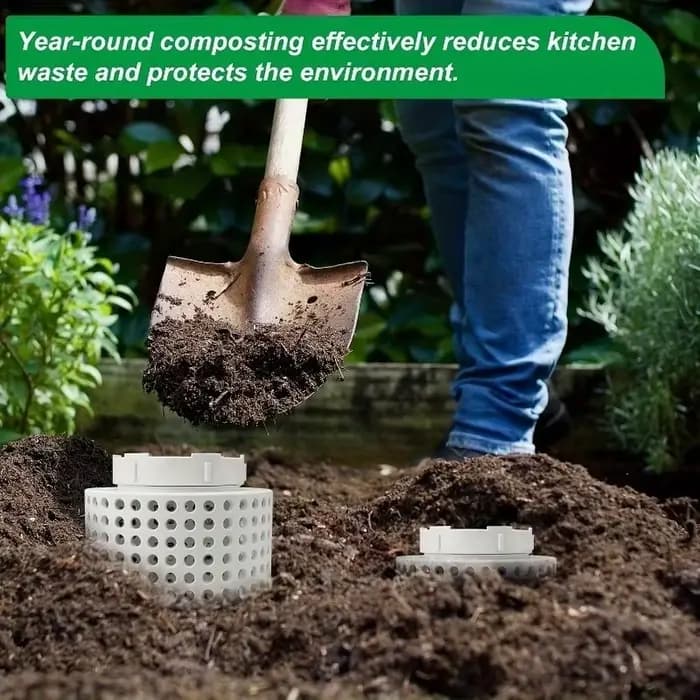 1 bac à compost en PVC pour vers de terre, gain de place, pour petits pots et jardins, tube rond anti-odeur pour compost de thé de vers de terre