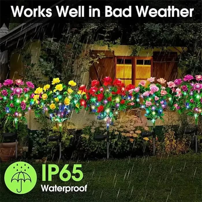 Nouveau LED étanche solaire azalée fleurs lumières paysage extérieur lumière pour pelouse Patio jardin chemin lampe d'éclairage décoratif