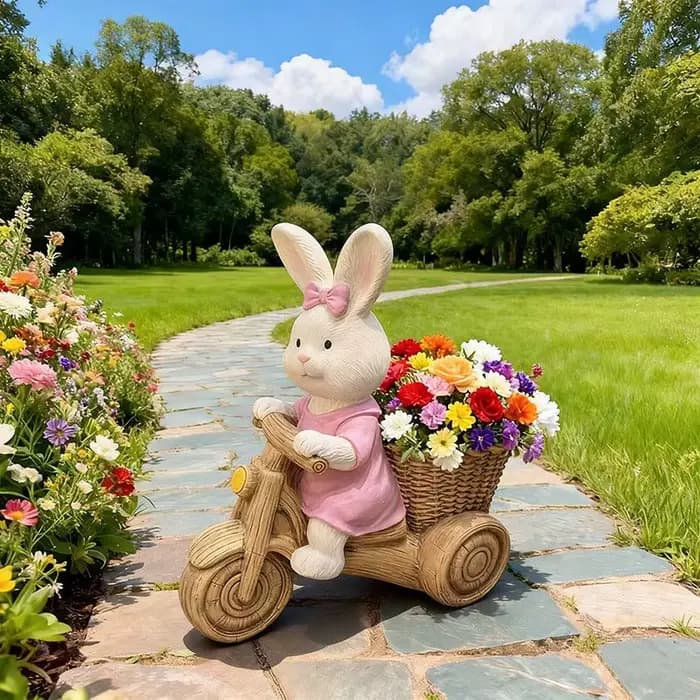 Pot de fleurs en forme de lapin pour jardin, jardinière décorative en forme d'animal pour balcon, jo