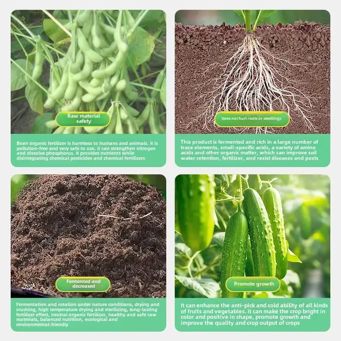 Engrais organique de repas de soja pour la fermentation de jardin de légumes à domicile et bactéries organiques de plantes végétales en pot pourri