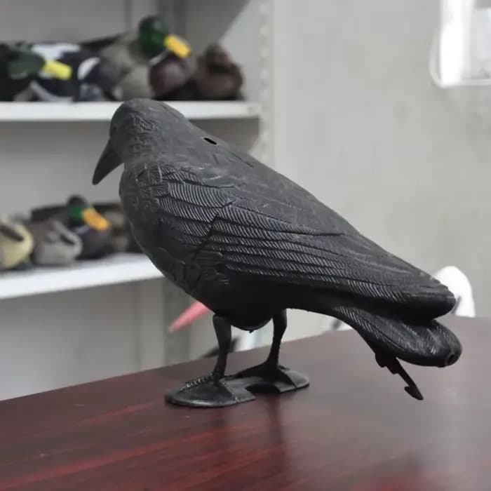 Décoration Jardin extérieurSimulation corbeau noir répulsif d'oiseaux lutte antiparasitaire
