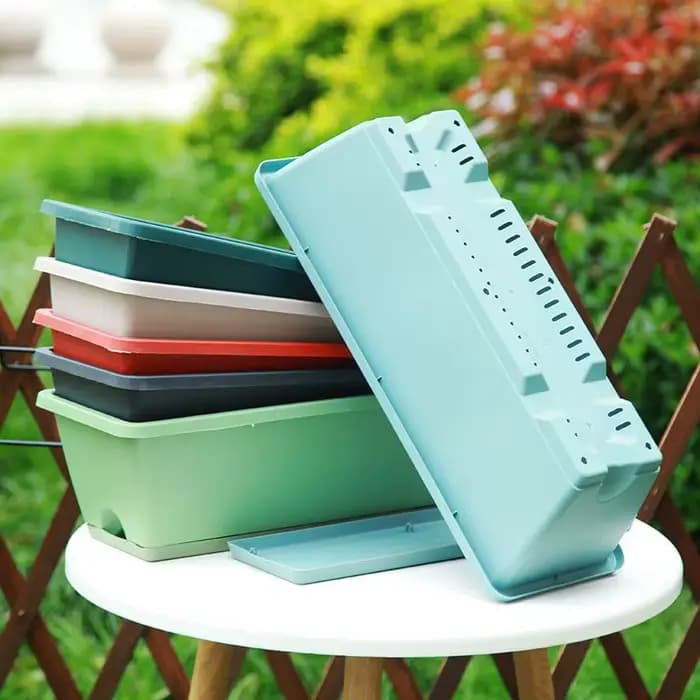 Pot de fleurs auto-absorbant pour culture de légumes d'intérieur avec trou de drainage et corde absorbante