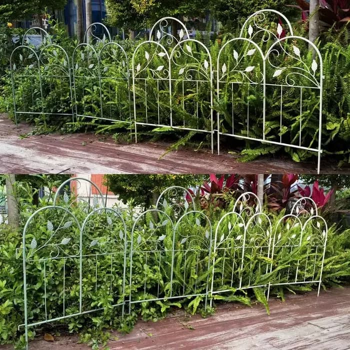 Clôture de jardin en fer Vintage, bordure de fleurs rustique d'extérieur pour décoration de cour, barrière de plantes, bordure de paysage décorative pour Villa/jardin