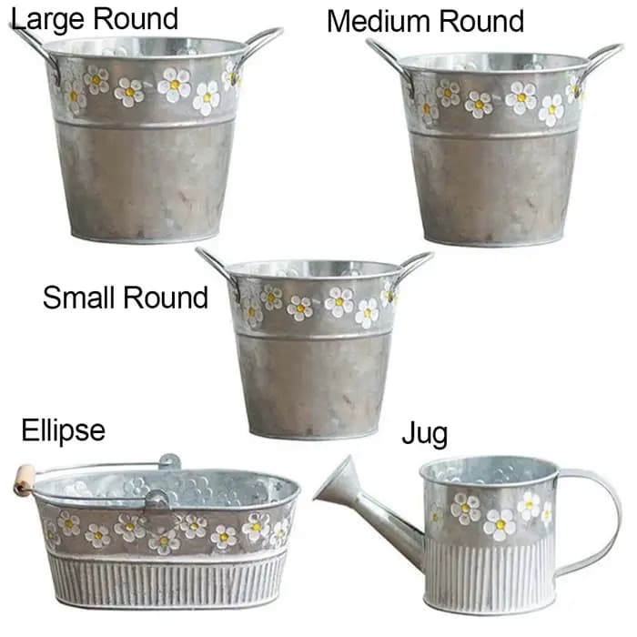 Bureau balcon décor plantes seau de rangement succulente plantation Pot de fleurs Pot de fleur Vintage fer