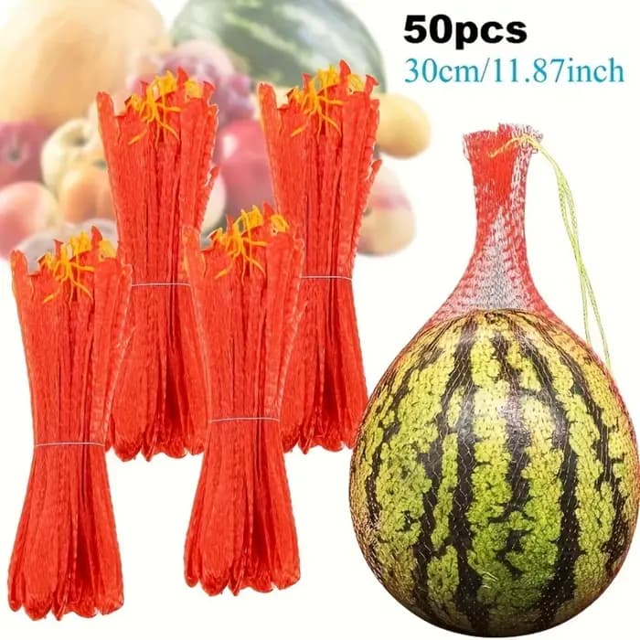 Filet de jardinage robuste en plastique (20/50/100 pièces) pour melons et pastèques, hamac de plantation verticale avec sangles