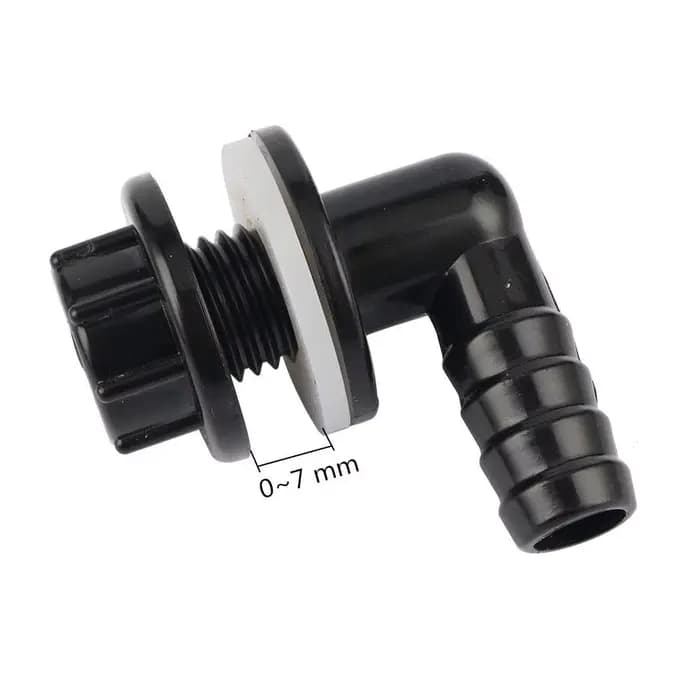 Buse de tuyau de connecteur coudé de 3/8 "à 14mm, pour réservoir d'eau, Joints de tuyau d'aquarium,