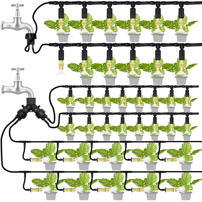 Système de refroidissement par brumisation extérieure, 5M-30M, arrosage de jardin, buses d'atomiseur