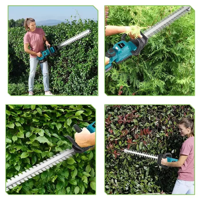 NewBeny taille-haie électrique avec affichage LED 3000 tr/min tondeuse sans fil scie de taille tondeuse à gazon outil de jardin pour batterie 18 V-21 V