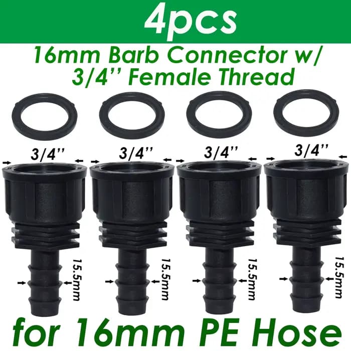SPRYCLE – connecteur à filetage mâle femelle 1/2 "3/4", 4 pièces, pour barbe 16mm 20mm 25mm, adaptat