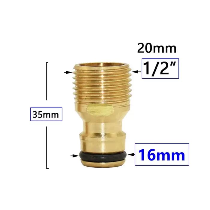 Connecteur rapide de tuyau en laiton, 1/2 ''3/4'' 1 '', 16mm 20mm, adaptateur de couplage de robinet