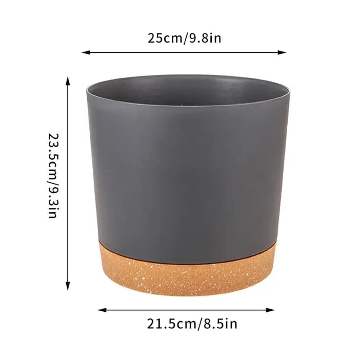 Grand Pot de fleurs en plastique avec Drainage