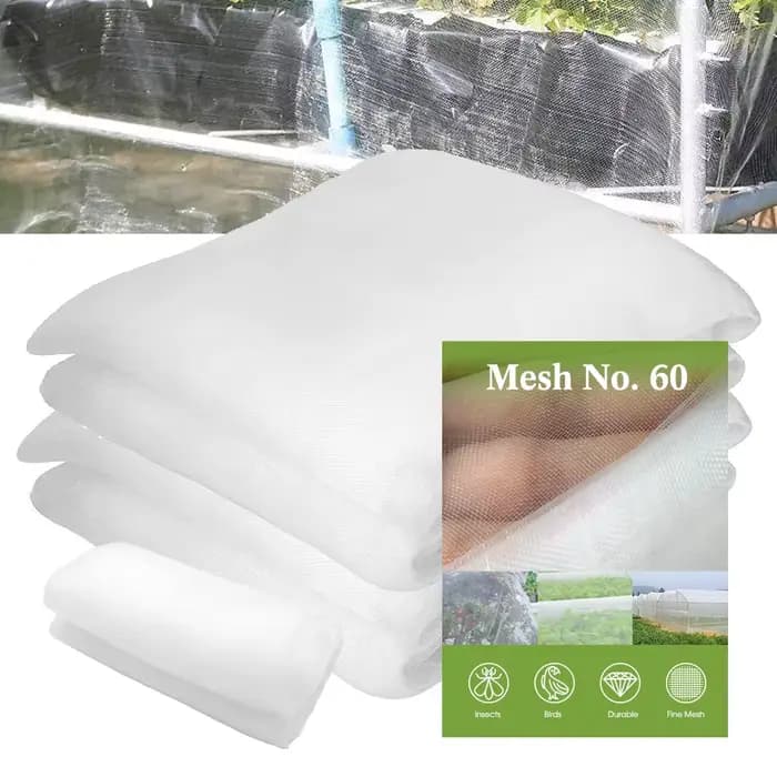Filet à insectes de jardin blanc à 60 mailles, couverture de protection pour serre, plante de protec