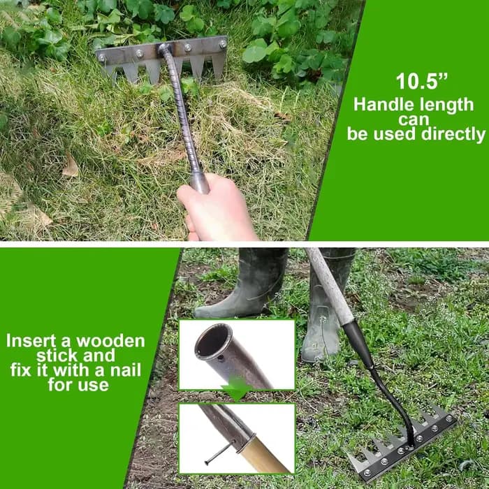 5/6/7/8 dents fer jardinage houe désherbage râteau outil agricole saisir