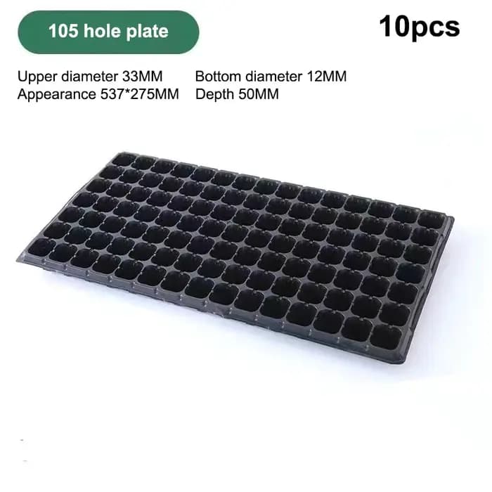 Ensemble de 10 plateaux de semis en plastique pour jardin