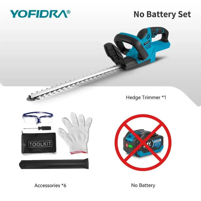 Taille-haie électrique YOFIDRA 2000W 15000RPM, tondeuse à gazon, outil de jardinage et d'aménagement paysager, pour batterie Makita 21V
