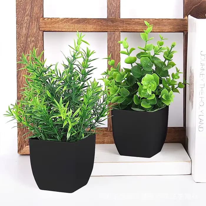 Plantes artificielles bonsaï vert en pot, petit arbre, plantes d'herbe, bureau, ferme, Table de salle de bain, décoration de jardin de maison, fête de mariage
