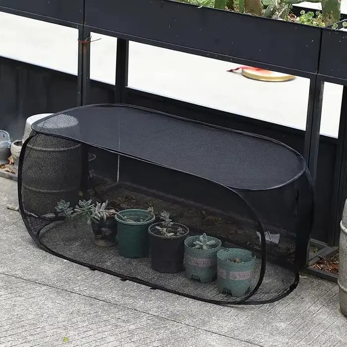 Housse de protection pliable et assemblable pour plantes, anti-insectes et pare-soleil, pour semis d