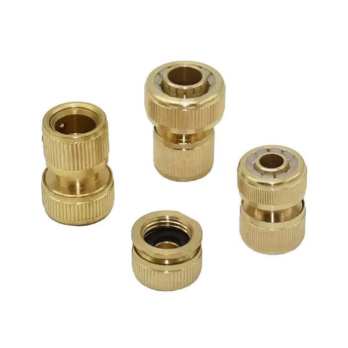 Connecteur rapide à filetage 1/2 3/4 5/8 1 ", adaptateur d'arrosage de jardin en laiton, tuyau en cu