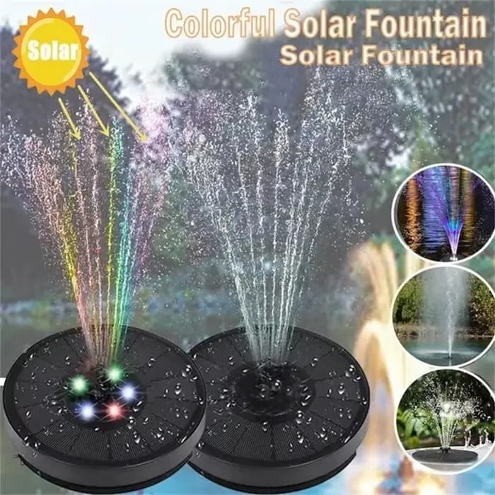 Pompe de fontaine solaire, Kit d'arrosage des plantes à économie d'énergie, fontaine solaire colorée