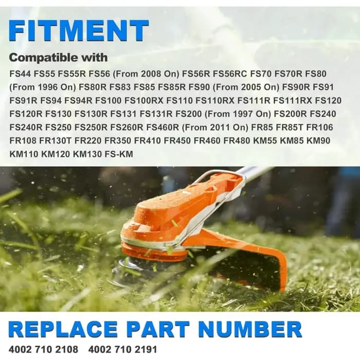 Tête de coupe 25-2 pour débroussailleuses Stihl FS90 FS90R FS55 FS56 FS56RC FS70 FS80 FS110 FS130 FS88 FS100 FS100R FS106 FS108