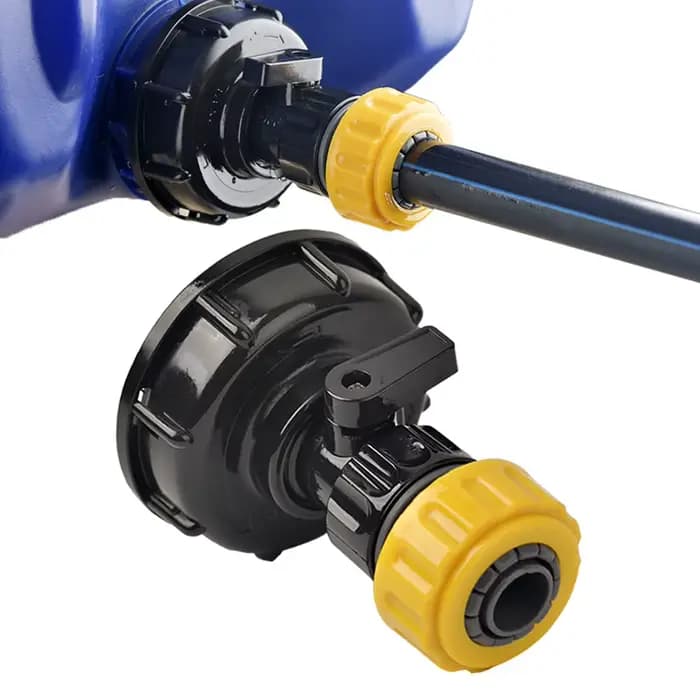 Adaptateur de réservoir d'eau IBC 1000L, raccords de baril de tonne, avec connecteur de tuyau rapide