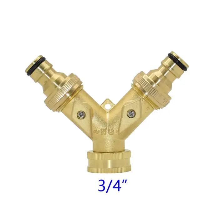 Séparateur de tuyau d'arrosage en plastique et laiton à 4 voies, 3/4 pouces, distributeur de connect