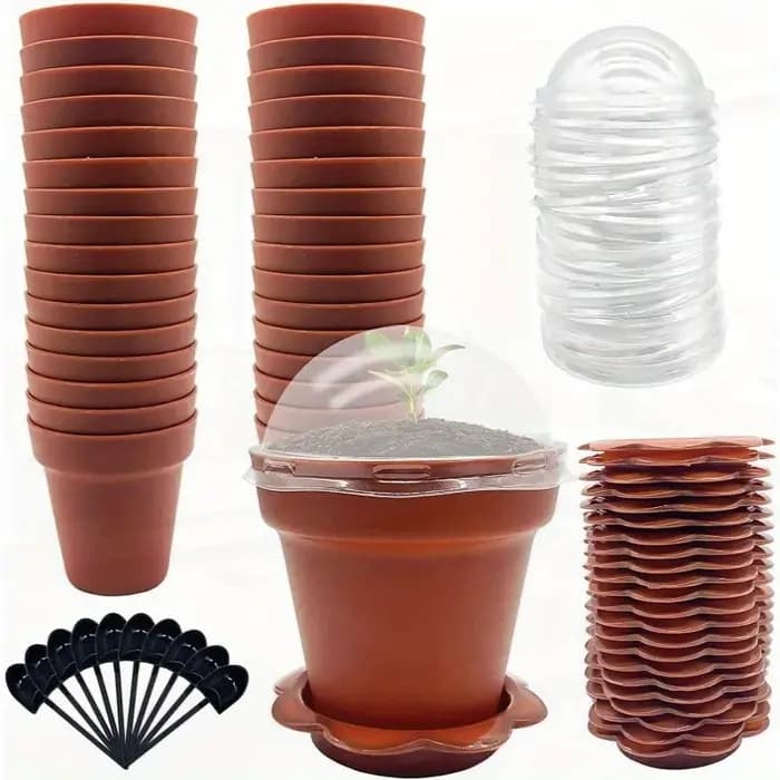 Pot de fleur en forme de tasse en papier avec couvercle d'humidité