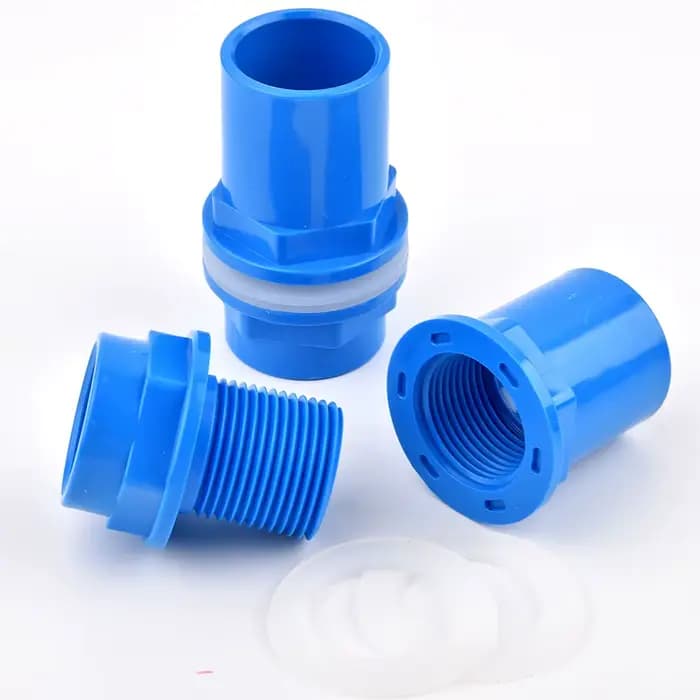 Connecteur de tuyau en PVC bleu 20 ~ 50mm, Joint de Tube d'alimentation en eau d'irrigation de jardi
