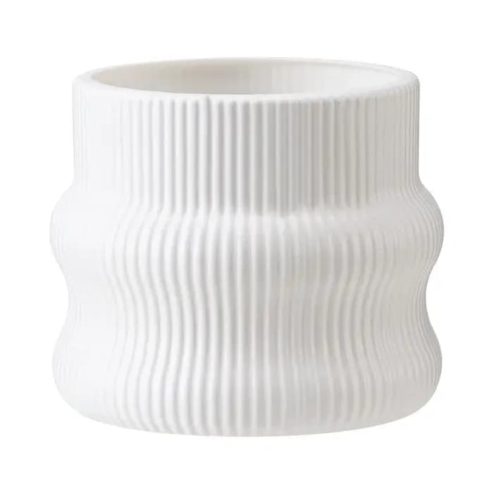Petit pot de fleurs en plastique imitation céramique