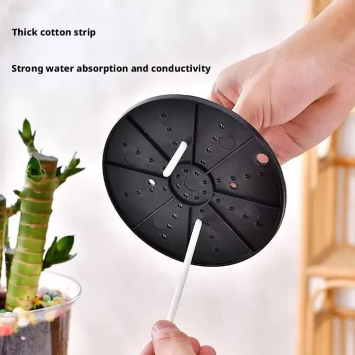 Pot de fleurs en plastique auto-arrosant à double couche pour plantes hydroponiques