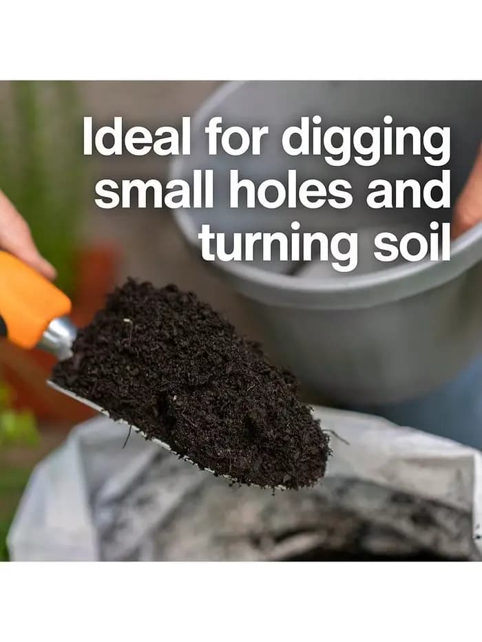 1pc/ Pelle de jardinage en acier inoxydable avec poignée antidérapante en caoutchouc pour la plantation
