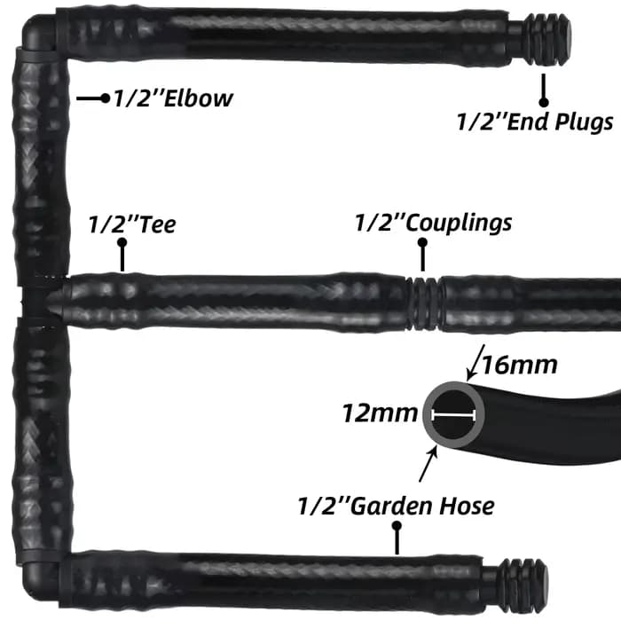 SPRYCLE 10 pièces 16mm connecteur en T barbelé arrosage 3 voies pour Micro Irrigation goutte à goutt