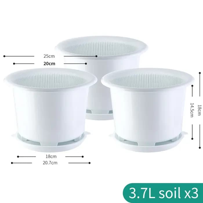 Meshpot-Pot de fleur en plastique à double couche avec trous d'air