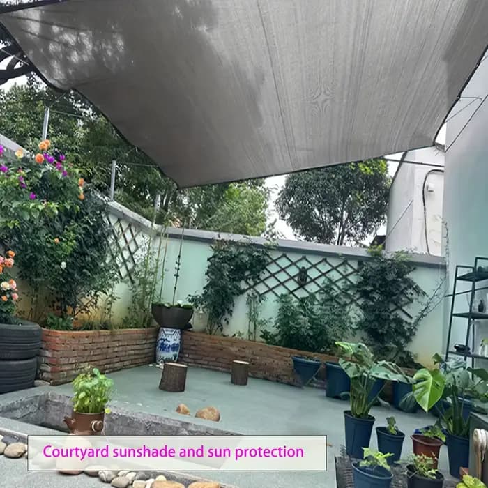 Filet pare-soleil gris pour jardin, protection UV, cour, jardin, pergola, serre, garage, protection