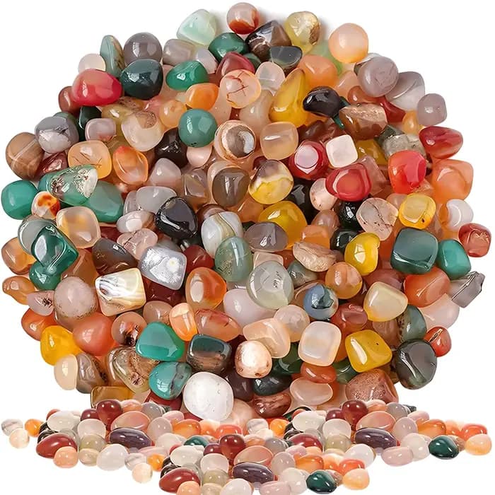 Pierre de floufflage ronde de couleur 200g 1-1.6cm