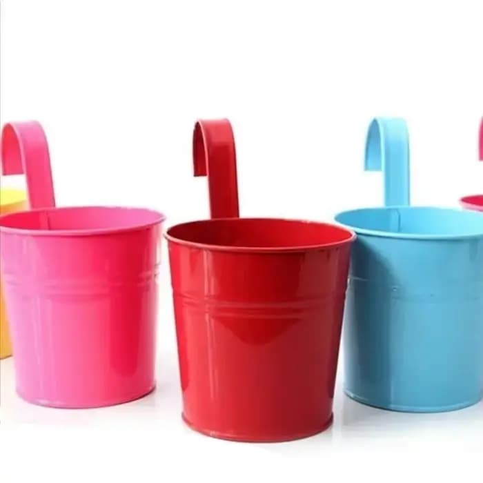 Pot de fleur crochet Pots muraux seau fer porte-fleurs