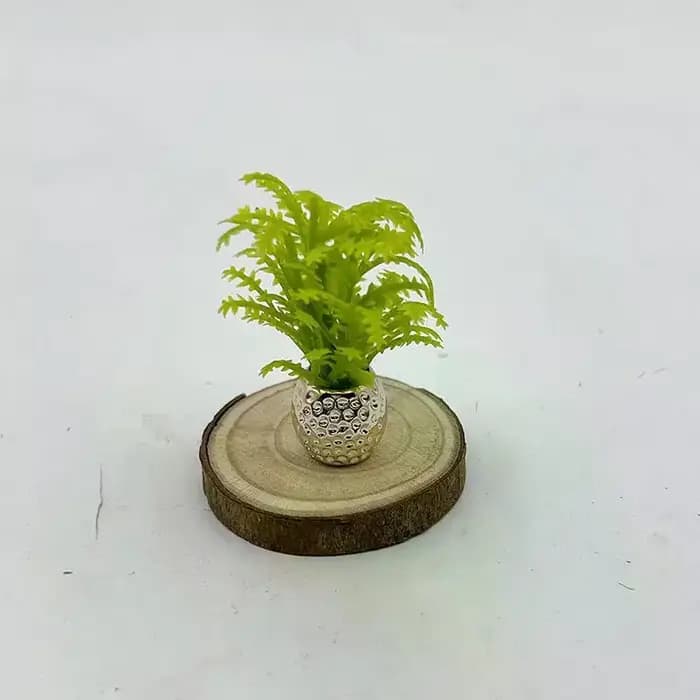 Mini plantes vertes en pot pour maison de poupée 1:12