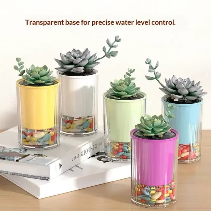 Pot auto-arrosant avec trou de drainage