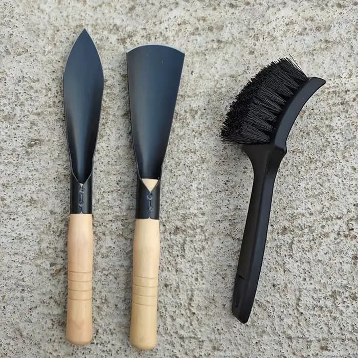 Ensemble de brosses de nettoyage de grattoir de pont de tondeuse à gazon de jardin