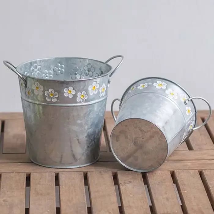 Pot de fleur en fer vintage, vase à fleurs de bureau, pot de fleurs pour plantes de balcon, E27