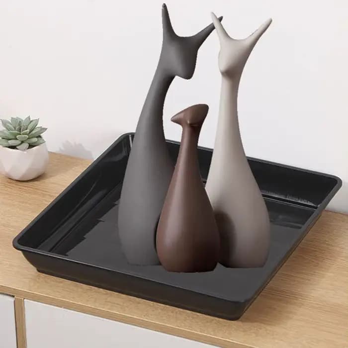 2 pièces de soucoupes carrées pour plantes de 35 cm