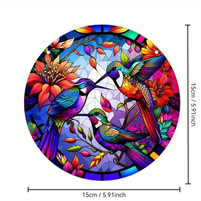 1pc trois colibri capteur de soleil fenêtre suspendue, jardin cour intérieur extérieur capteur de so