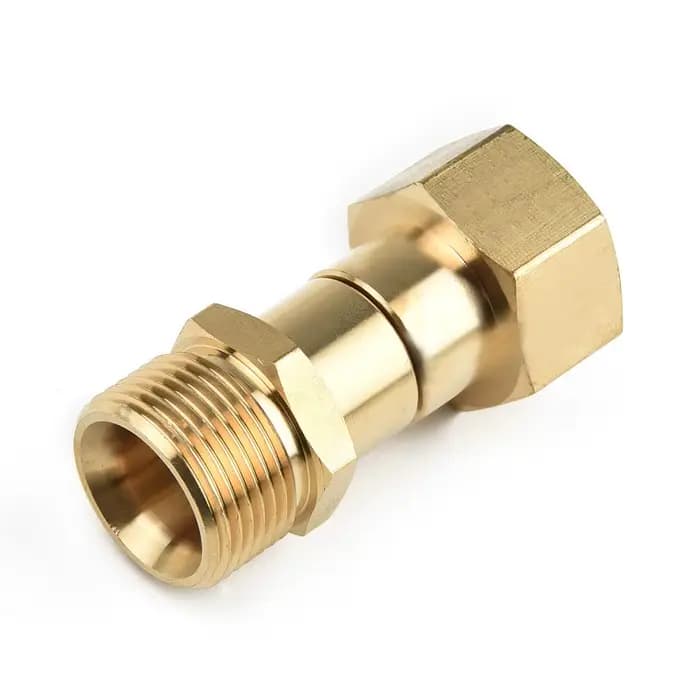 Connecteur de Joint pivotant pour nettoyeur haute pression en laiton, raccord de tuyau M22, filetage