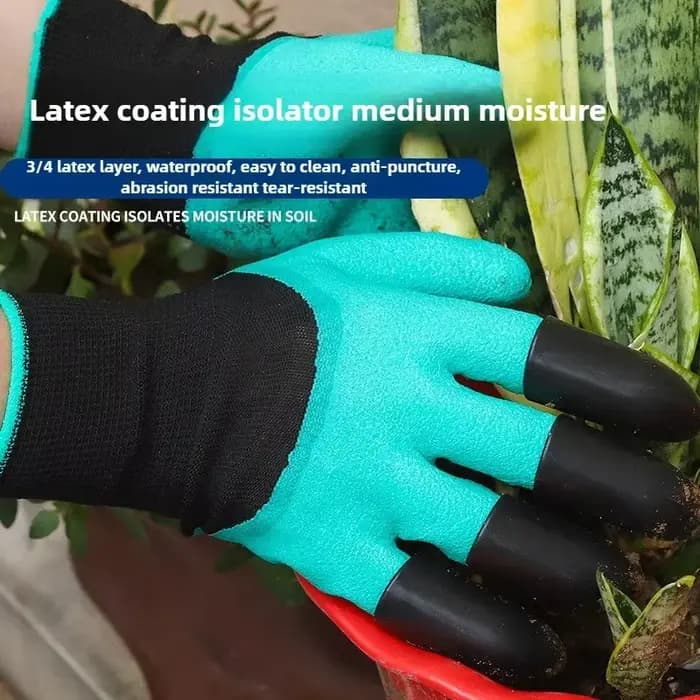 1-10 paires de gants de jardinage avec griffes
