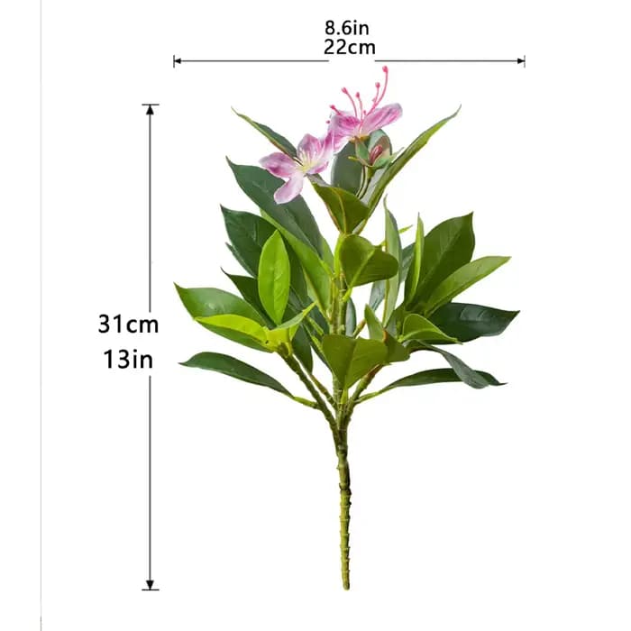 Plante d'azalée artificielle avec Faux Ficus et fleurs