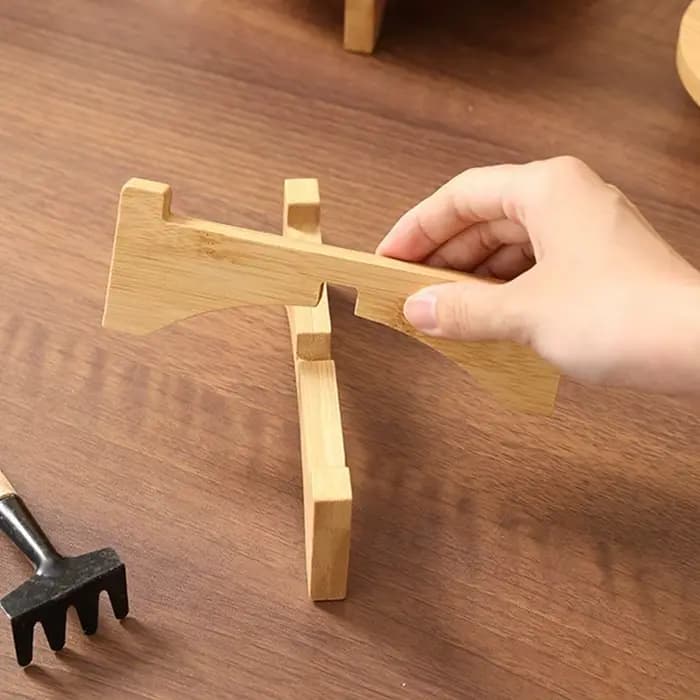 Présentoir à Bonsaï en Bois sur Pied, Décoration de Maison, Base de Pot de Fleur, Ornement de Bureau