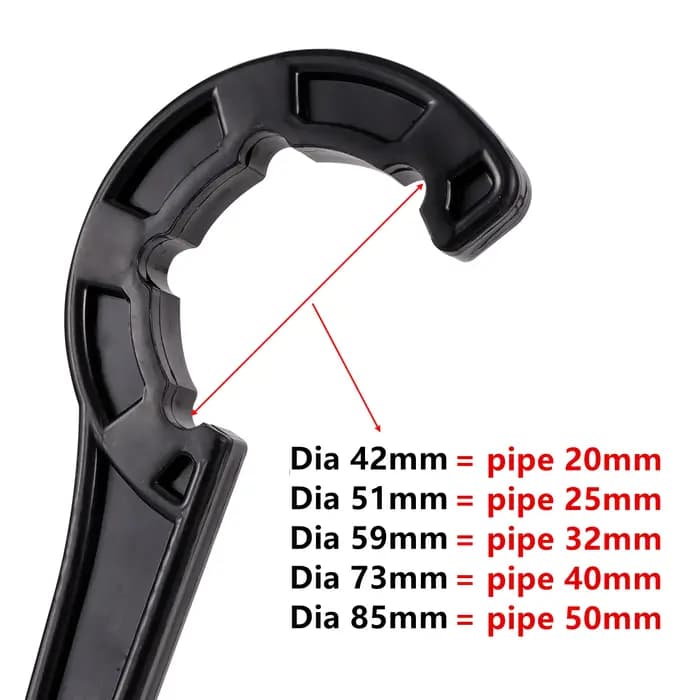 Clé à raccords à connexion rapide pour tuyaux PE