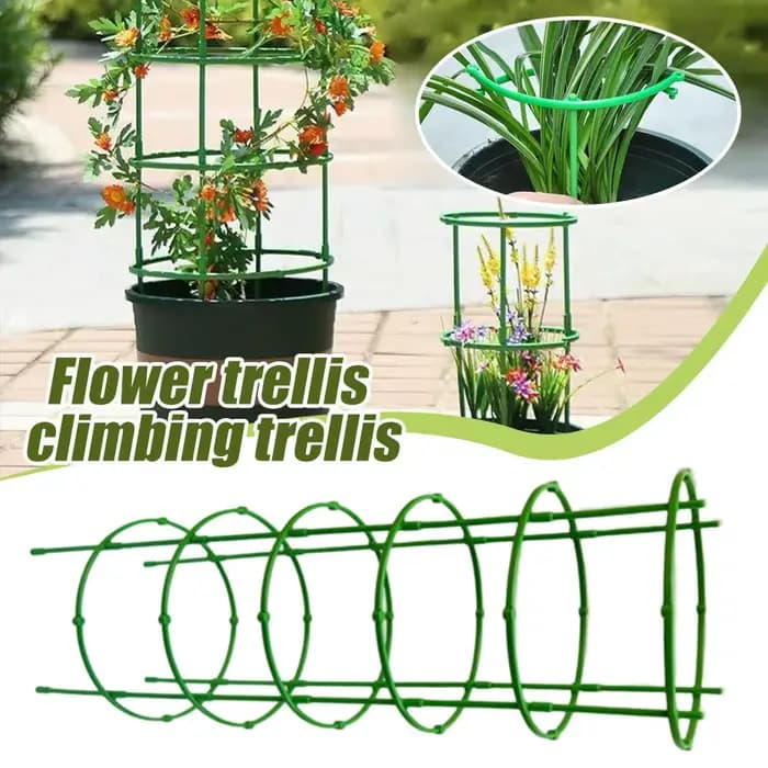 Supports de plantes à 3/6/10 couches, piquets de soutien ronds, anneaux de support pour plantes, cag