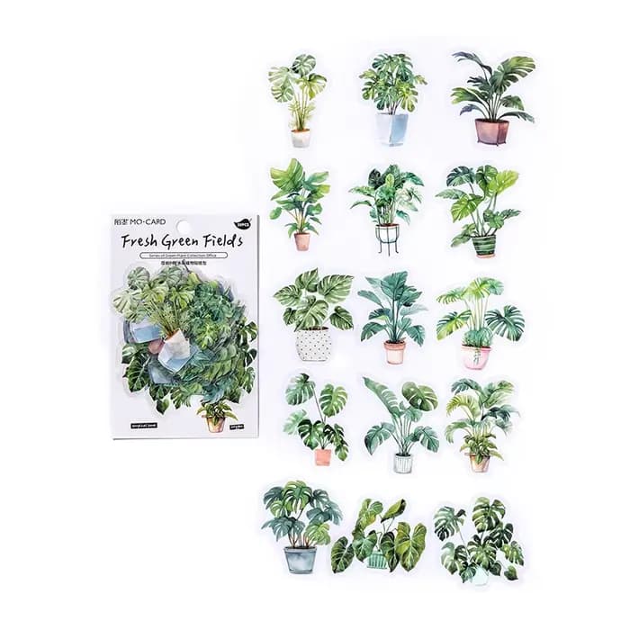 30 pièces/paquet plante d'empotage esthétique autocollants pour animaux de compagnie bricolage Scrapbooking
